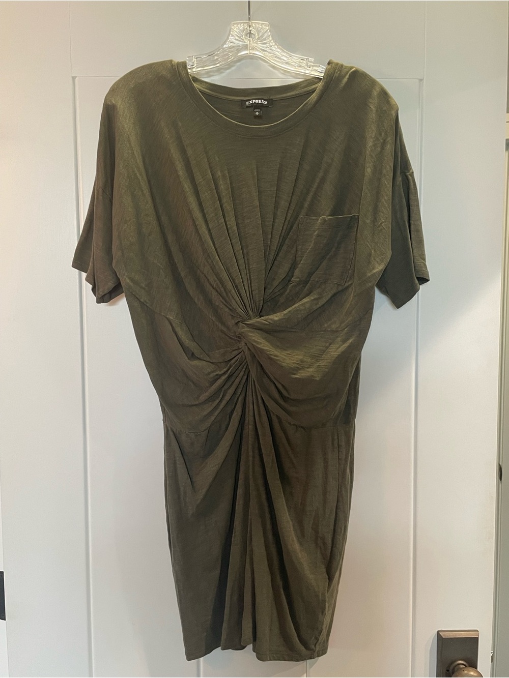 Express Olive Crewneck Tee